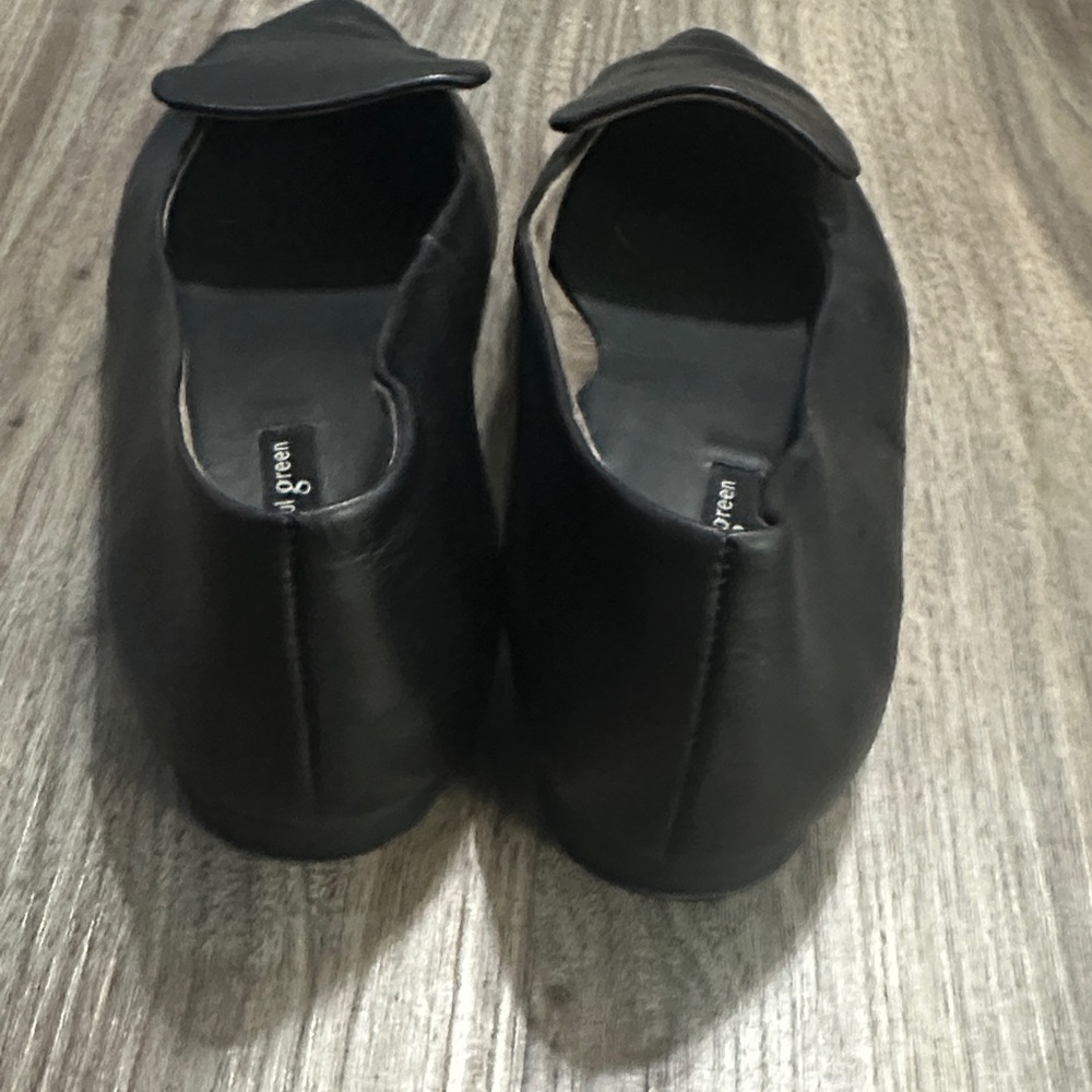 Paul Green Black Leather Flats - Picture 4 of 7